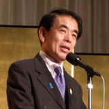 挨拶をする下村博文 文部科学大臣