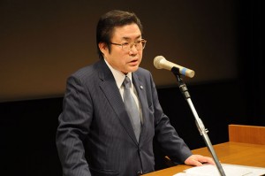 訓示を述べる池田晃社長